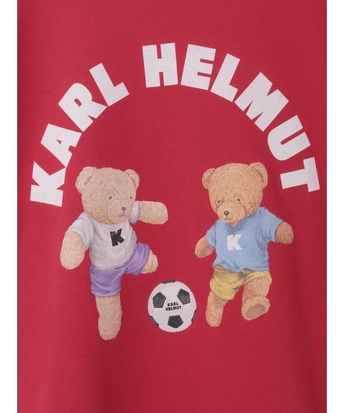 Karl Helmut tシャツ サッカーくまプリントTシャツ メンズ レディース