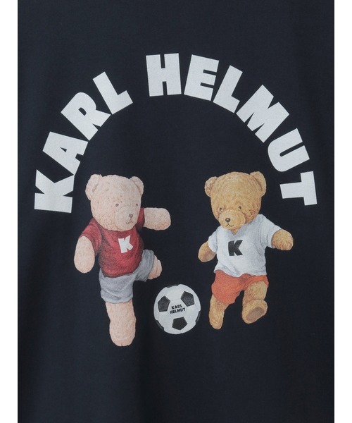 Karl Helmut tシャツ サッカーくまプリントTシャツ メンズ レディース