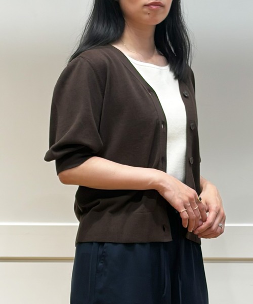「BANANA REPUBLIC FACTORY STORE」 ニットカーディガン M ネイビー レディース_画像8