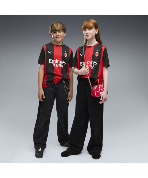 tシャツ PUMA プーマ キッズ 2026-27 ACミラン ホーム レプリカ ユニフォーム 128-164cm キッズ 子供服 男の子 女の子の画像
