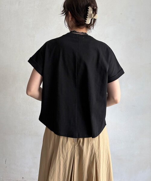 DouDou（ドゥドゥ） tシャツ 半袖 「WEB限定」ワンポイントビジューTEE