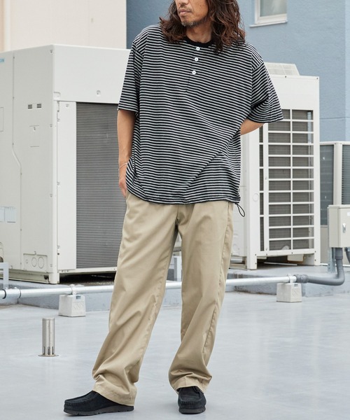 Healthknit（ヘルスニット） ヘンリーネック tシャツ メンズ