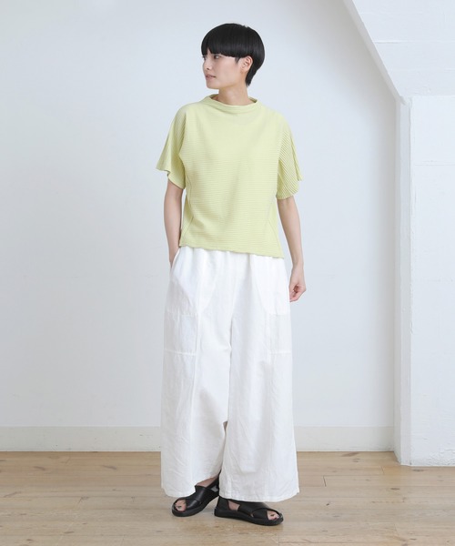 「Plantation」 半袖カットソー M size ライトブルー レディース_画像2