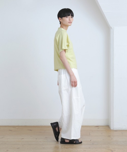 「Plantation」 半袖カットソー M size ライトブルー レディース_画像9