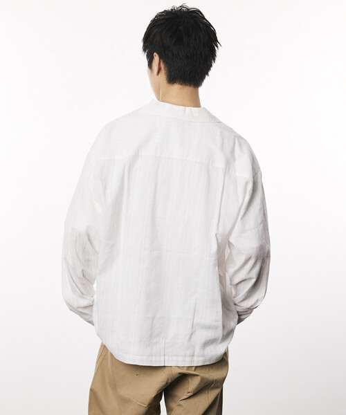 「Firsthand」 長袖シャツ LARGE ホワイト メンズ_画像8