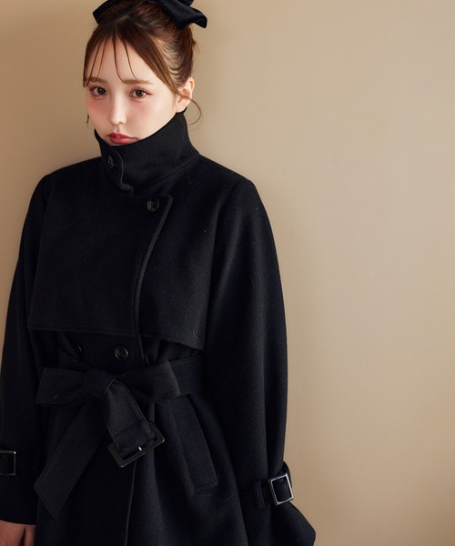 「one after another NICE CLAUP」 トレンチコート MEDIUM ブラウン レディース_画像7