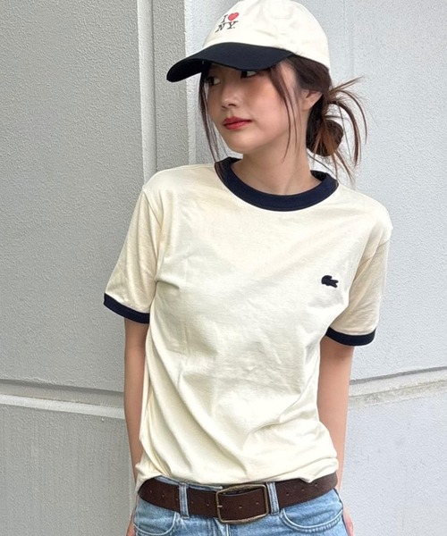 「LACOSTE」 半袖Tシャツ 4 ネイビー メンズ_画像3