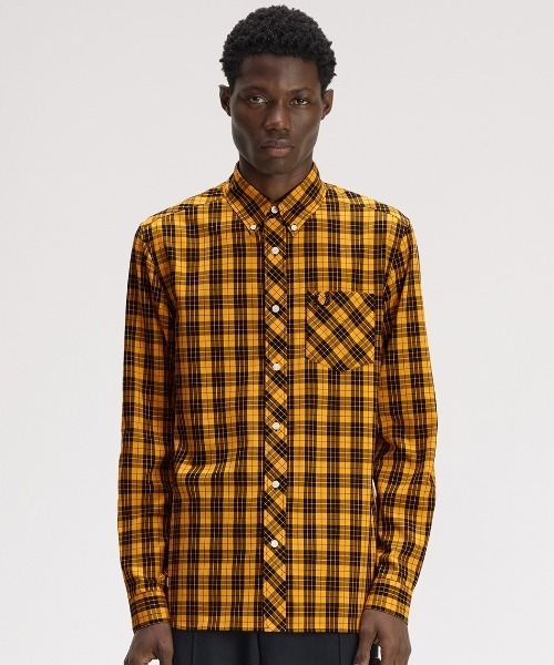 FRED PERRY チェック柄 半袖シャツ ブラック FRED PERRY（フレッドペリー） シャツ Macleod Tartan Shirt