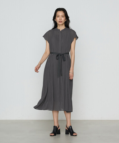 「K.T KIYOKO TAKASE」 半袖ワンピース 7号 ネイビー レディース_画像2