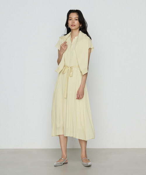 「K.T KIYOKO TAKASE」 半袖ワンピース 7号 ネイビー レディース_画像8