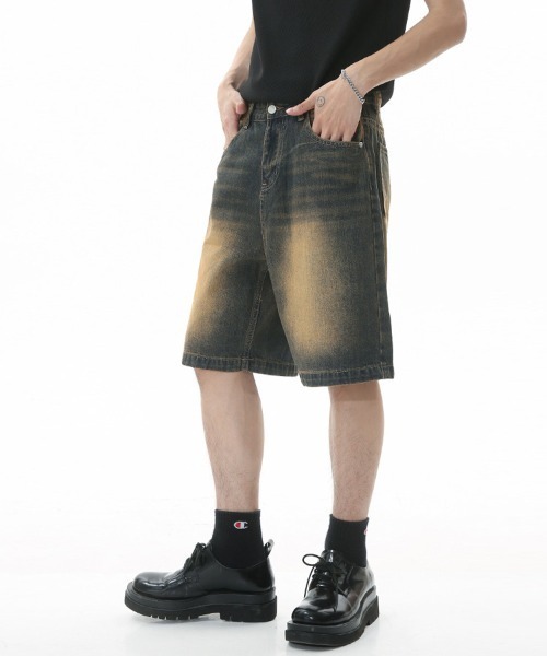 「Ressaca」 デニムハーフパンツ X-LARGE ダークインディゴブルー メンズ_画像6