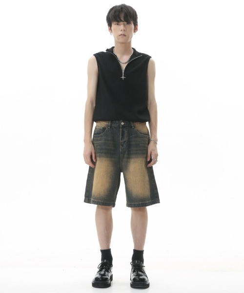 「Ressaca」 デニムハーフパンツ X-LARGE ダークインディゴブルー メンズ_画像7