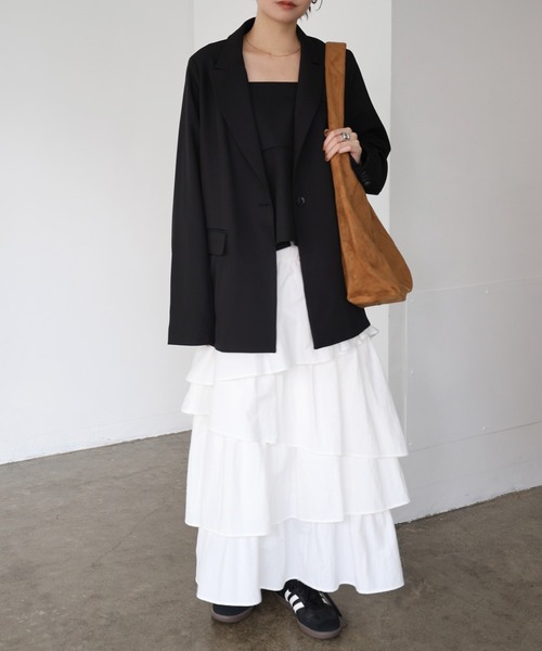 「Freesia by andme」 テーラードジャケット M グレー レディース_画像2