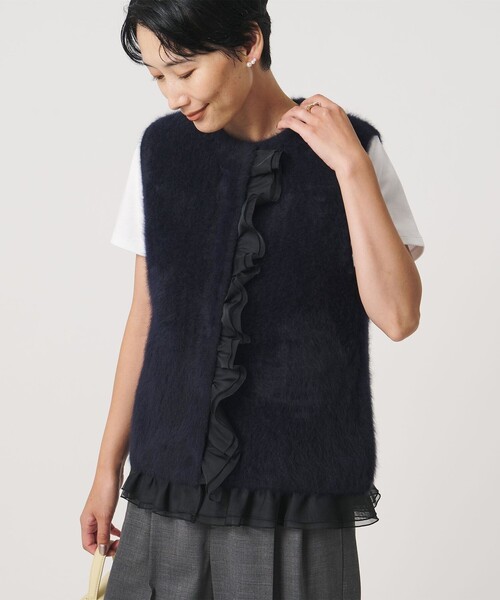 UNITED ARROWS フリル ジレ ベスト UNITED ARROWS（ユナイテッドアローズ） ベスト ジレ フォックス