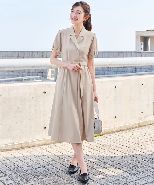 「Tiaclasse」 シャツワンピース S ネイビー レディース_画像4