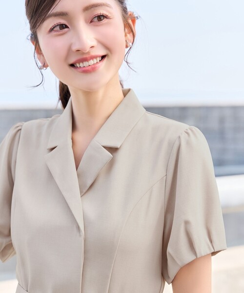 「Tiaclasse」 シャツワンピース S ネイビー レディース_画像5