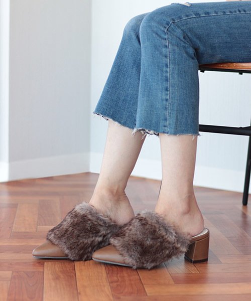 RiiiKa シューズ 【RiiiKa/リーカ】ポインテッドトゥファーミュール  