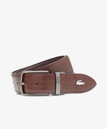 (ざり) LACOSTE スムース ワニ型 リバーシブルベルト スムース ワニ型 リバーシブルベルト PLM0609 - ラコステ