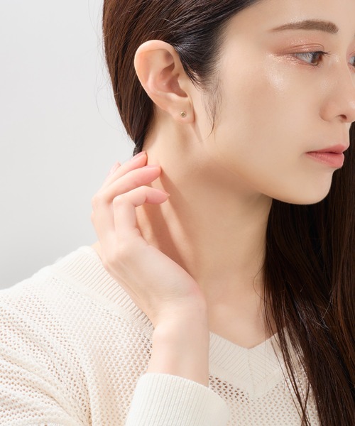 Jewel closet by L&Co. ピアス K10 Birthday 1粒 カラーストーン