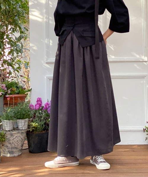 AVIE（アビィ） スカート カラーブロックボリュームマキシスカート
