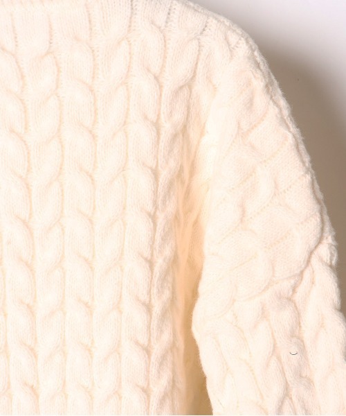 ニット セーター オーバーサイズケーブルニット レディース : ZOZOTOWN