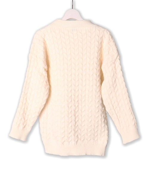 ニット セーター オーバーサイズケーブルニット レディース : ZOZOTOWN