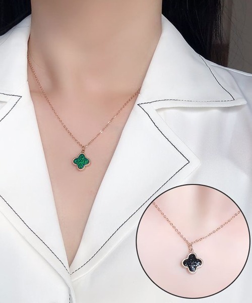 COO+i ネックレス 四つ葉リバーシブルネックレス レディース