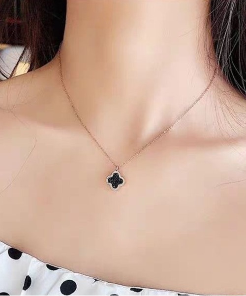 COO+i ネックレス 四つ葉リバーシブルネックレス レディース