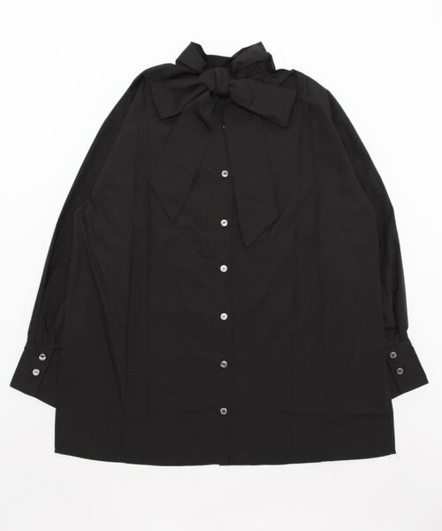 ブラウス シャツ ブロードボウタイピンタックブラウス レディース