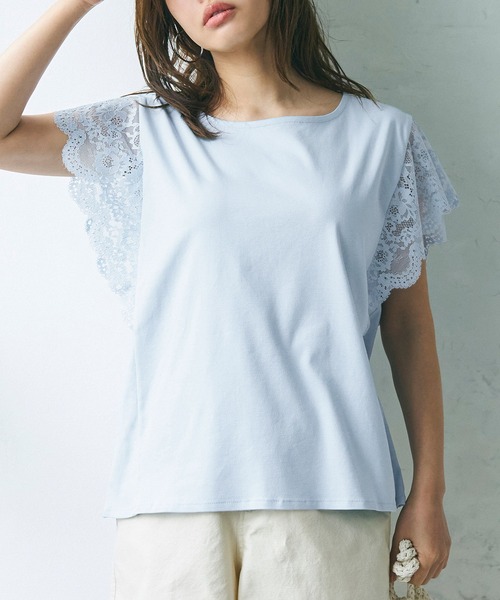 coca tシャツ 「WEB限定セール」接触冷感レースカットソー