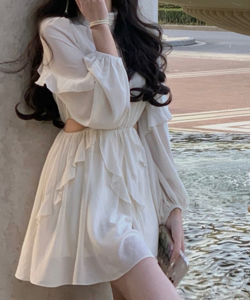 ワンピース ショート ハイネック フレア お呼ばれ 大人可愛い Cupid Heart ワンピース 「Cupid Heart」結婚式ドレス！プチ