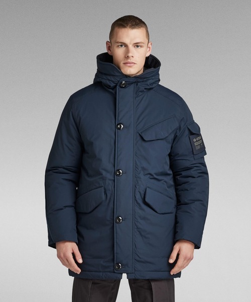 G-STAR RAW ダウンジャケット ダウン VODAN PADDED HOODED PARKA 