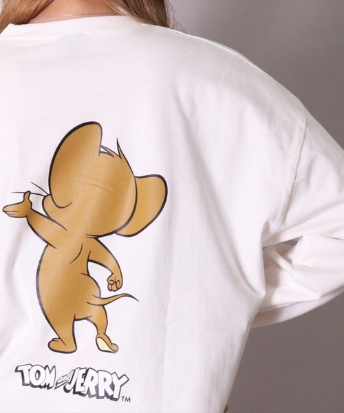 tシャツ (DV)「トムとジェリー」「ユニセックス」後ろ姿 バックプリント 長袖 Tシャツ メンズ レディース | ブランド登録なし | 06
