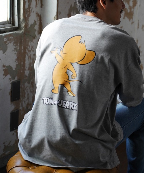 tシャツ (DV)「トムとジェリー」「ユニセックス」後ろ姿 バックプリント 長袖 Tシャツ メンズ レディース | ブランド登録なし | 02