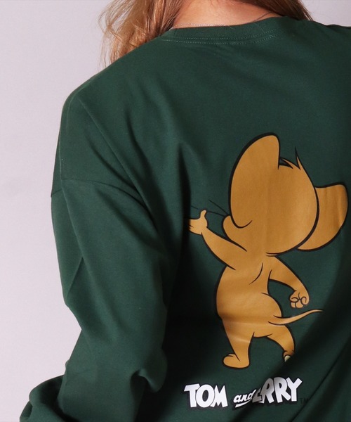 tシャツ (DV)「トムとジェリー」「ユニセックス」後ろ姿 バックプリント 長袖 Tシャツ メンズ レディース | ブランド登録なし