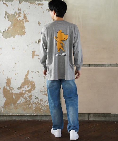 tシャツ (DV)「トムとジェリー」「ユニセックス」後ろ姿 バックプリント 長袖 Tシャツ メンズ レディース | ブランド登録なし | 10