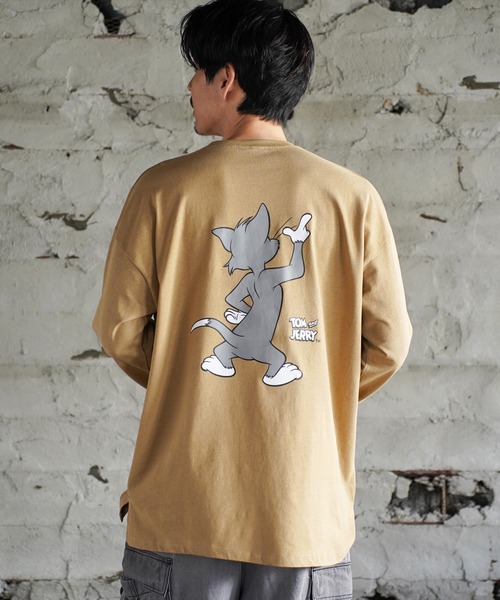 tシャツ (DV)「トムとジェリー」「ユニセックス」後ろ姿 バックプリント 長袖 Tシャツ メンズ レディース | ブランド登録なし | 22