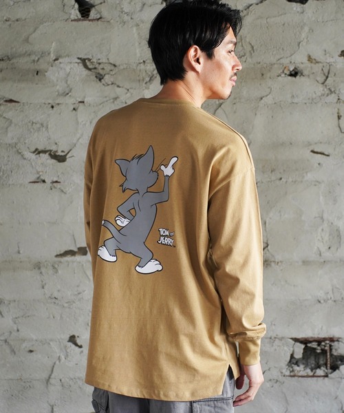 tシャツ (DV)「トムとジェリー」「ユニセックス」後ろ姿 バックプリント 長袖 Tシャツ メンズ レディース | ブランド登録なし | 23
