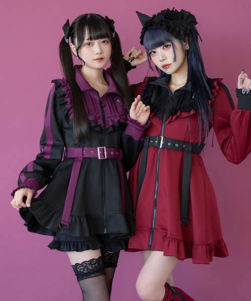 DearMyLove ヘアクリップ 大きめカチャベルトチェーンリボン2個セット