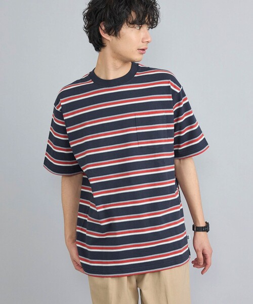 coen（コーエン） tシャツ USAコットンマルチボーダーTシャツ メンズ