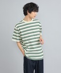 tシャツ USAコットンマルチボーダーTシャツ...の詳細画像3