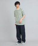 tシャツ USAコットンマルチボーダーTシャツ...の詳細画像4