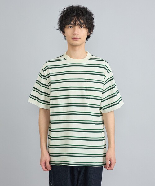 coen tシャツ USAコットンマルチボーダーTシャツ メンズ