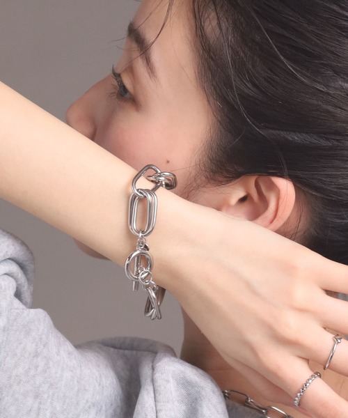 LHME ダブルチェーンブレスレット LHME ダブルチェーンブレスレット/シルバー/サージカル