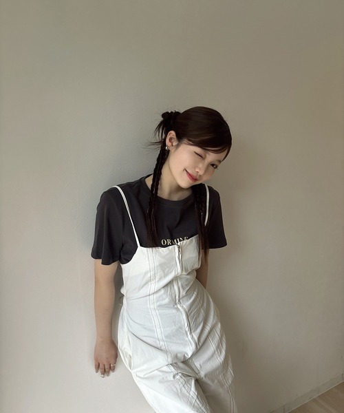 RiLi（リリ） サロペット オーバーオール ステッチキャミ