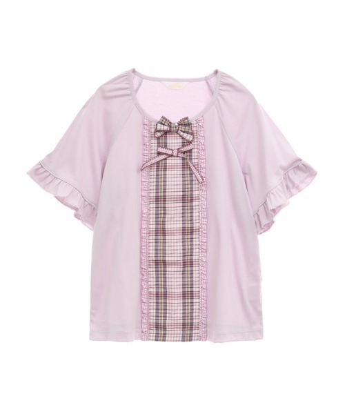 【新品】ピンクハウス 半袖カットソー チェック PINK HOUSE tシャツ オリジナルチェック×ギンガムチェック使い