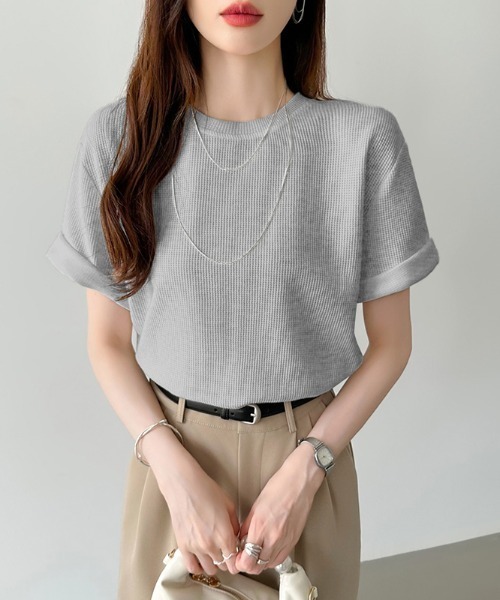 COCOMOMO tシャツ 「2タイプ×カラー展開あり」 ワッフルTシャツ 半袖 T
