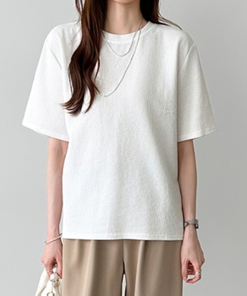 COCOMOMO tシャツ 「2タイプ×カラー展開あり」 ワッフルTシャツ 半袖 T