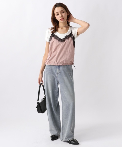 FOREVER21 ジーンズ デニム デニムパンツ 「2024SS」ビジュー