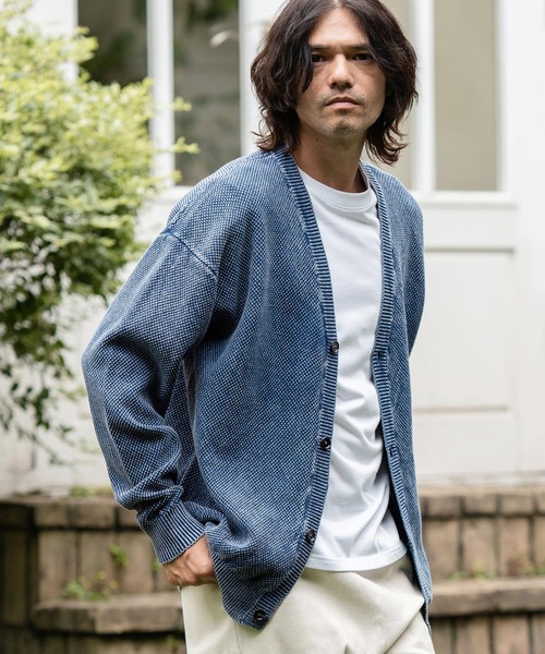 CAMBIO（カンビオ） カーディガン mcg3494-Stonewashed Waffle Knit